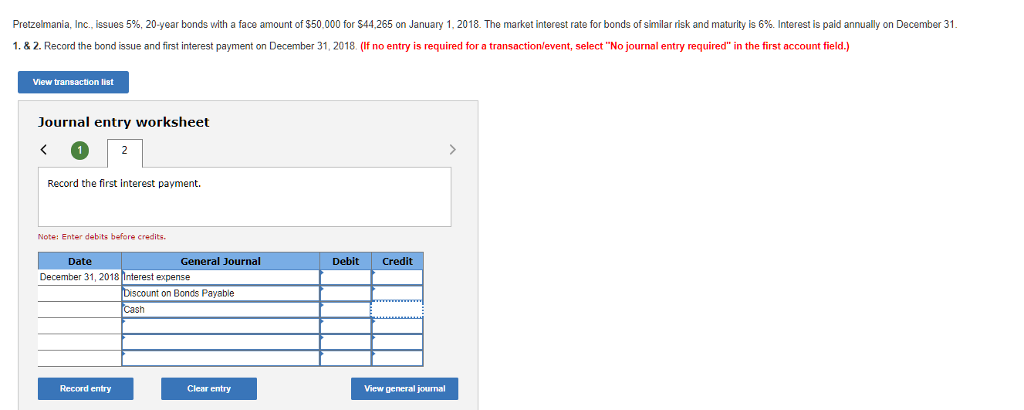  Pretzelmania, Inc., issues 5%, 20-year bonds with a face amount of
