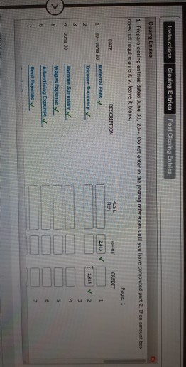 the foumal. Then, complete the posting in part 1 Use the following