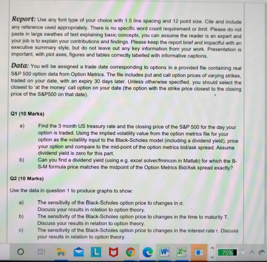  I am looking for solution on Q2 Report: Use any font