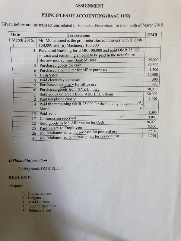  Please can anyone help me. Answer all questions below ASSIGNMENT PRINCIPLES