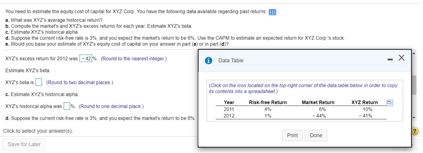 I really need help please You need to estimate the equity cost