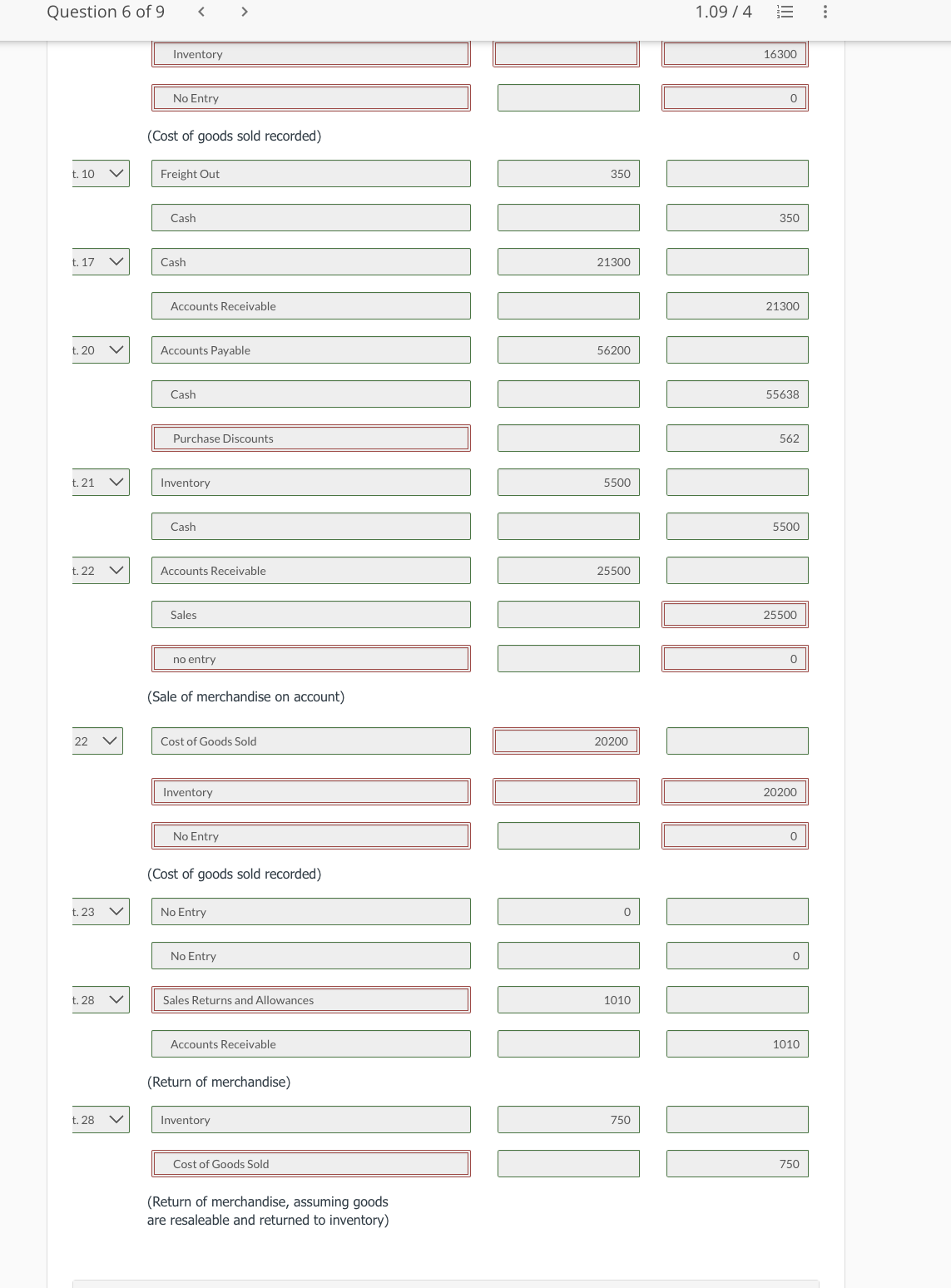 Tours estimates a return rate of 5% based on past experience. Sept.