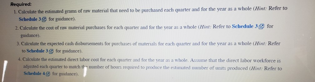 Budgets L08-4, LO8-52 The production department of Zan Corporation has submitted the