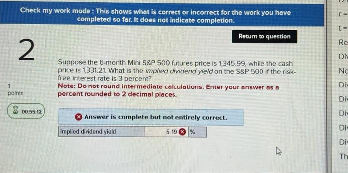  Nork mode: This shows what is correct or incorrect for the