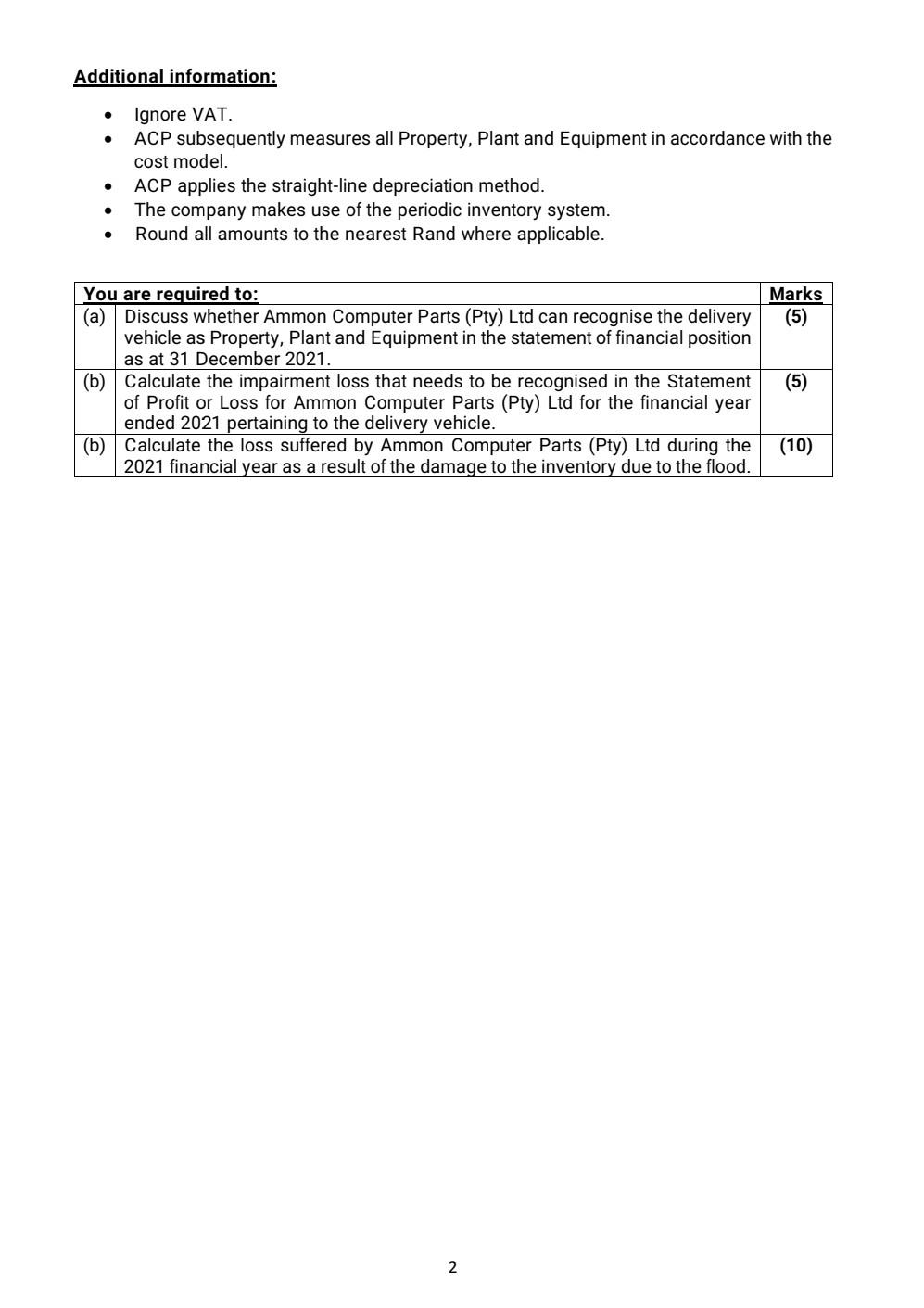 (Pty) Ltd (hereafter referred to as ACP") is a newly incorporated start-up