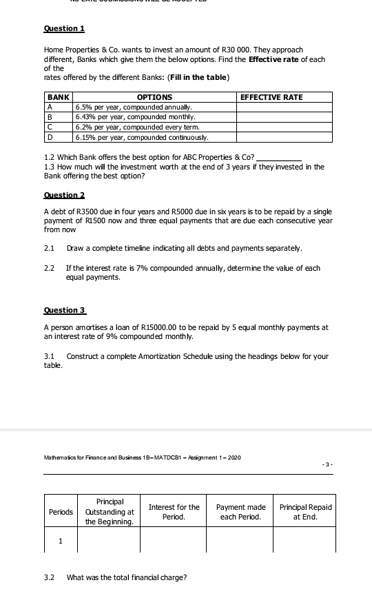 Plz answer all these questions !!!!!!! Question 1 Home Properties & Co.
