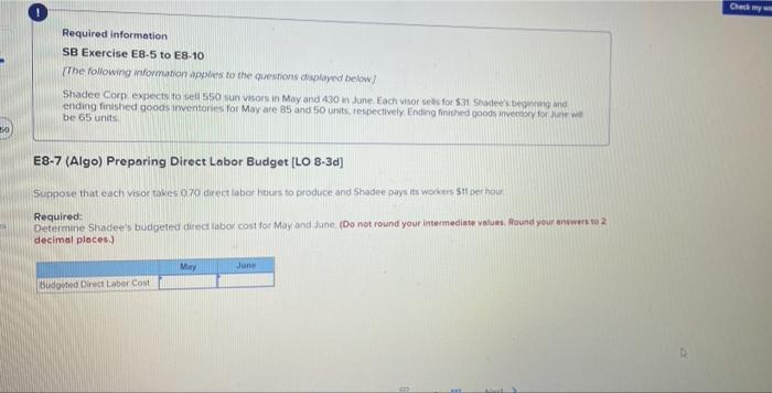 both questions please Chame 1 Required information SB Exercise E8-5 to E8-10