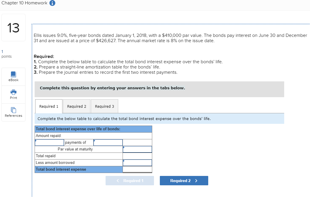  Chapter 10 Homework i 13 Ellis issues 9.0%, five-year bonds dated