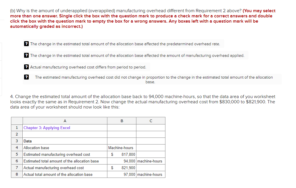overhead cost 8 Actual total amount of the allocation base 10 Enter