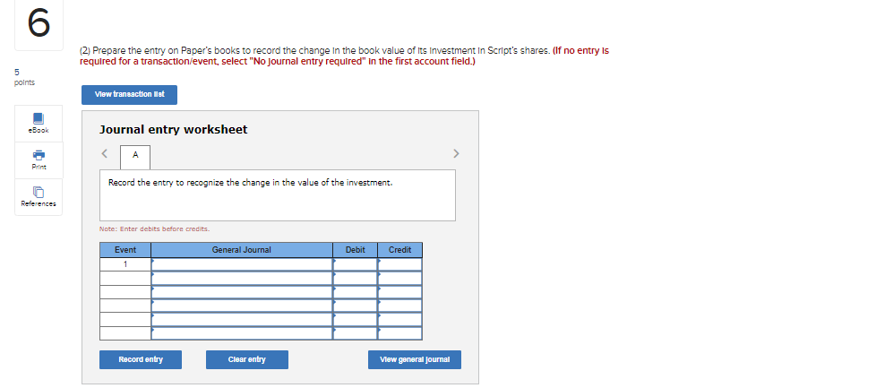 6 Paper Corporation acquired 75 percent of Script Company's common stock on