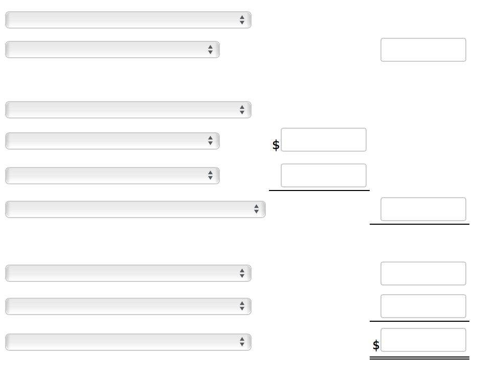 Accounts receivable Land Buildings Accumulated depreciation-buildings $ 10,300 23,800 26,400 70,100 (10,300)