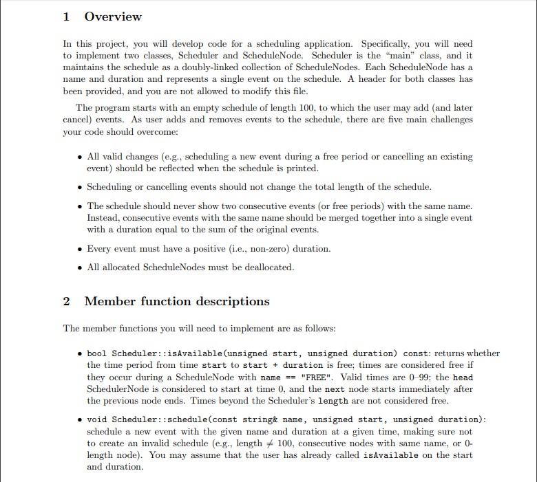 C++ Code scheduler-driver.cpp -------------------- #include #include #include using namespace std; #include "scheduler.h"