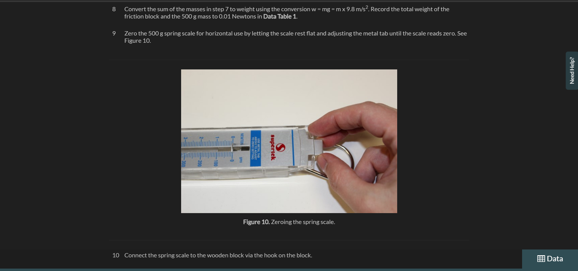 Table 3 and 4. Thank you. Exercise 1 Measuring Static and Kinetic