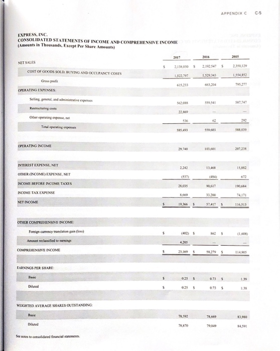 Report (Appendix D) at the end of this book. Compute the following