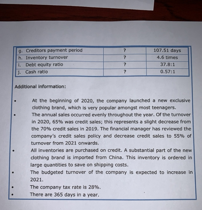 for the first. please see the corrected below Question 3 (20 marks)