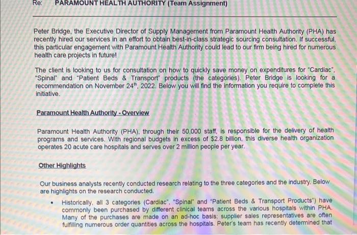  please solve this assignment ASAP Peter Bridge, the Executive Director of