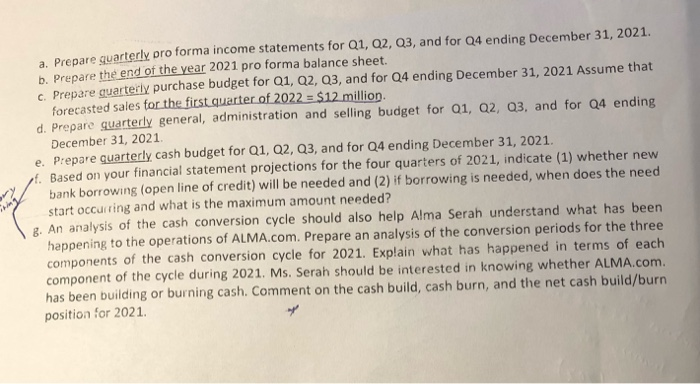 ALMA.com Financial Operating Plan [Due Date: Saturday July 20, 2019 ALMA.com Venture,