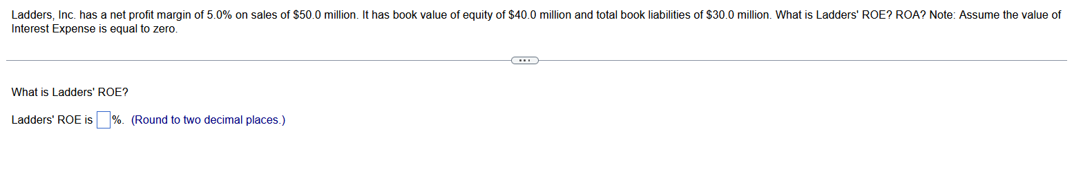 Ladders, lnc has a net profit margin of 5.0% on sales of
