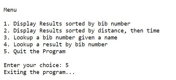 a file and display the data in the format requested. Your program