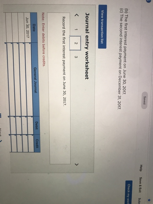 of $99,000 and semiannual interest payments. iannual Period-End (0) 12/31/2016 (1) 6/30/2017
