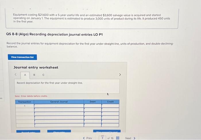 is acquired and started operating on January 1 . The equipment is