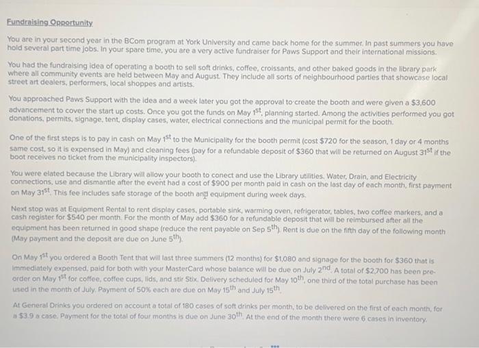  You are in your second year in the BCom program at