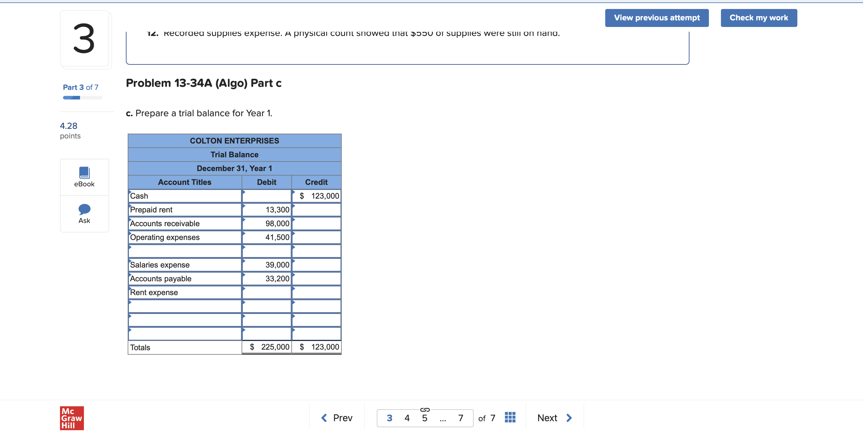 displayed below.] Colton Enterprises experienced the following events for Year 1, the