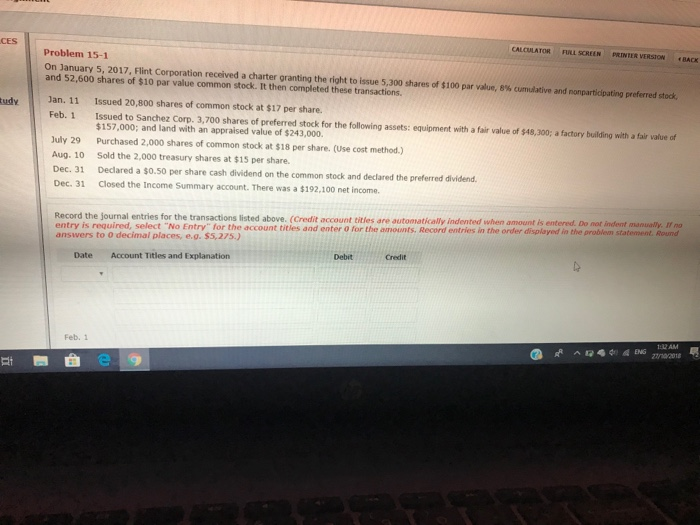 Please answer everything CALCULATOR FILL SCREEN PRINTER VERSTON CES BACK Problem