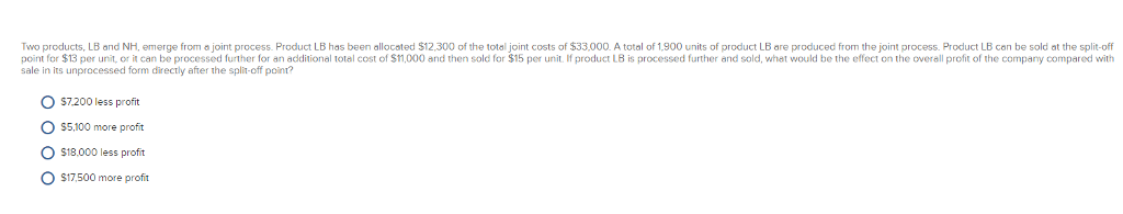 Please answer and explain: I am taking the test now: Two products,