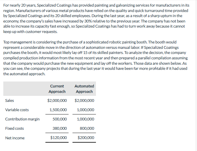  1. Interpret the contribution margin ratio under each approach. 2. Discuss
