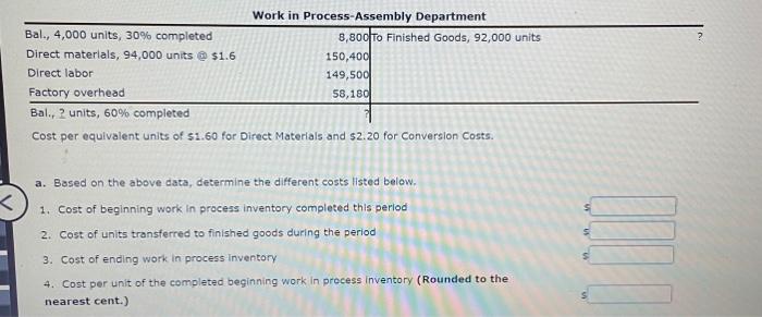 June 1 of the current year, 6,400 units were 1/5 completed in