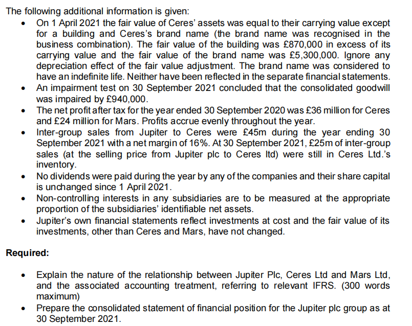 Please give me the answer about requiring two. The following additional