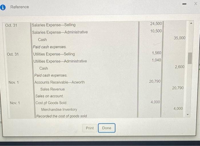 any counts with a balance, le "Bolonce and enter on the normale