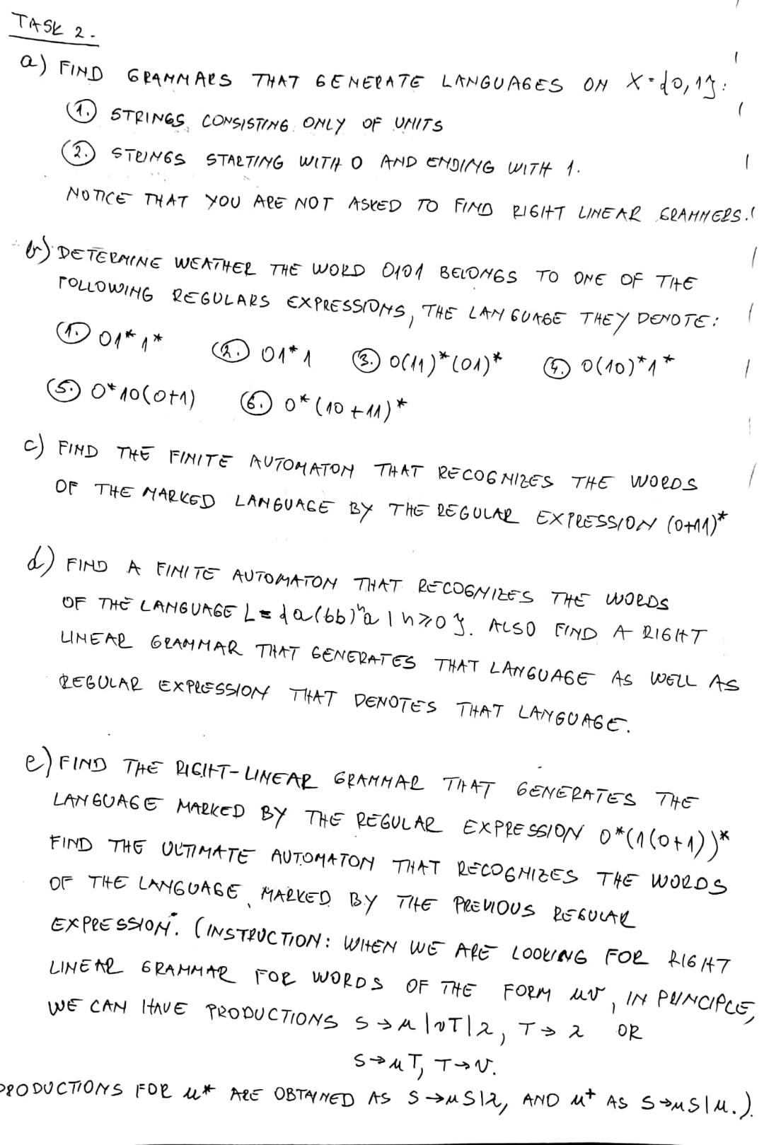  please solve all subtasks. dont provide partial solutions Task 2. a)