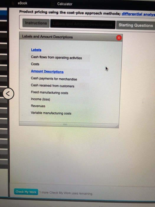 recently began production of a new product, flat panel displays, which required