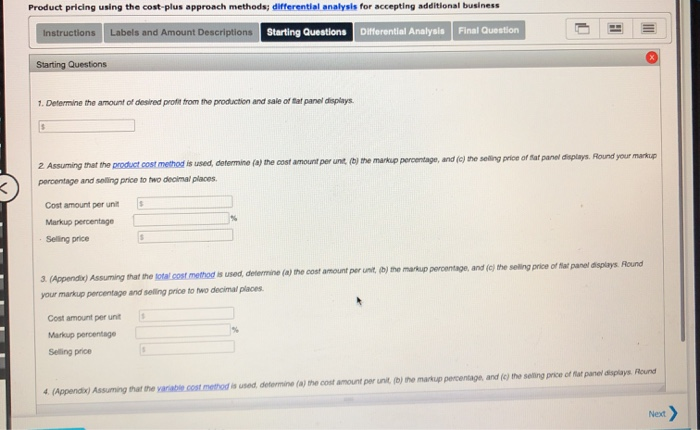 the investment of $1,800,000 units of a panel displays are estimated as