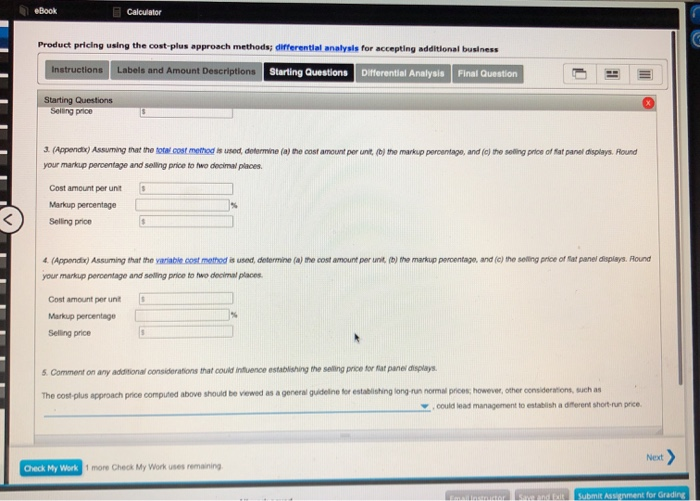 follows: 1 Variable costs per unit: Det $122.00 5 Direct labor 5