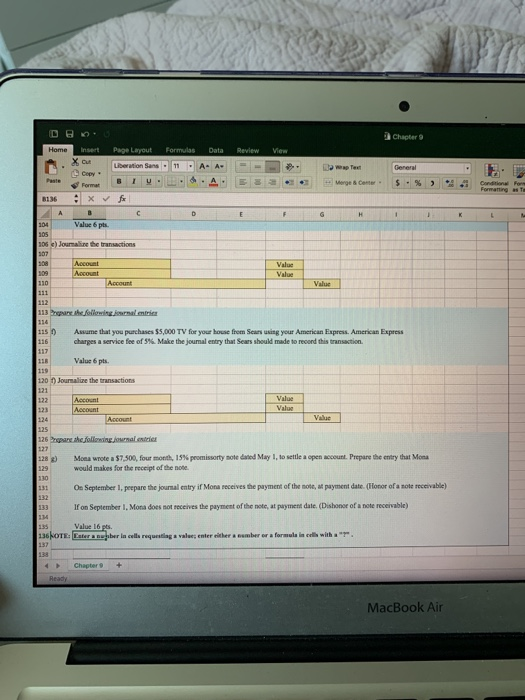 vi B F G H 1 Prepare the following journal entries 2