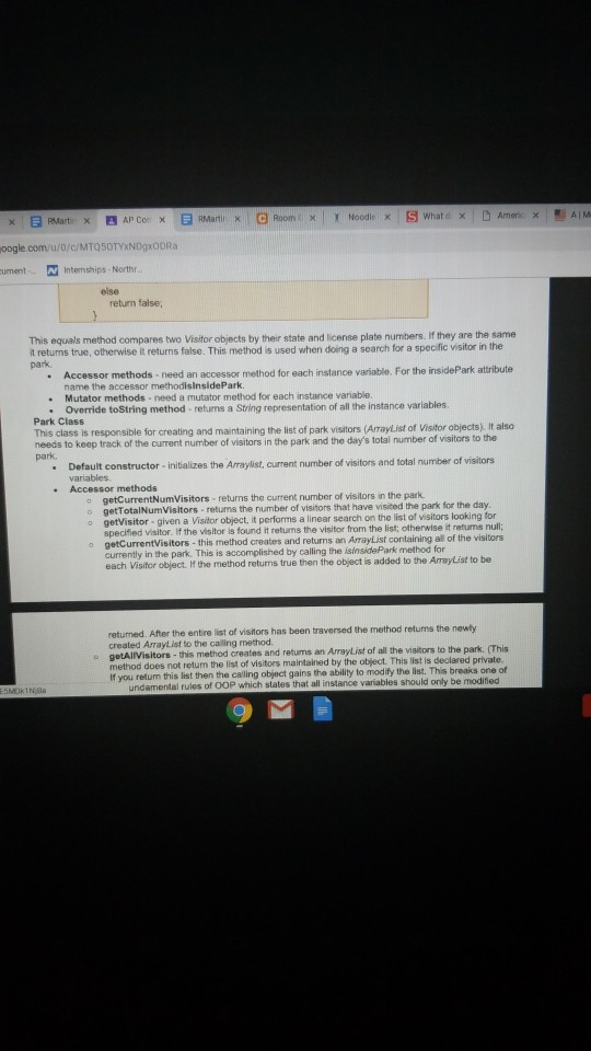 with ArrayLists) Big Bend National Park has hired you to write a