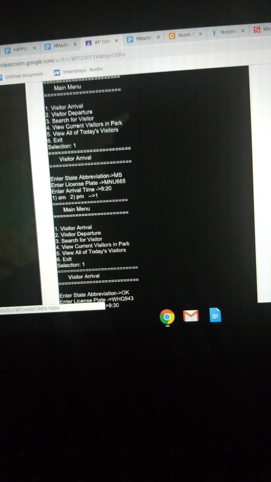 gate to the park, the park rangers would like the ability to