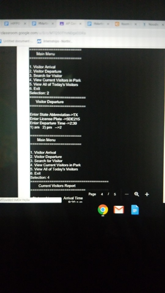 visitors leave the park they would like to assign each visitor a