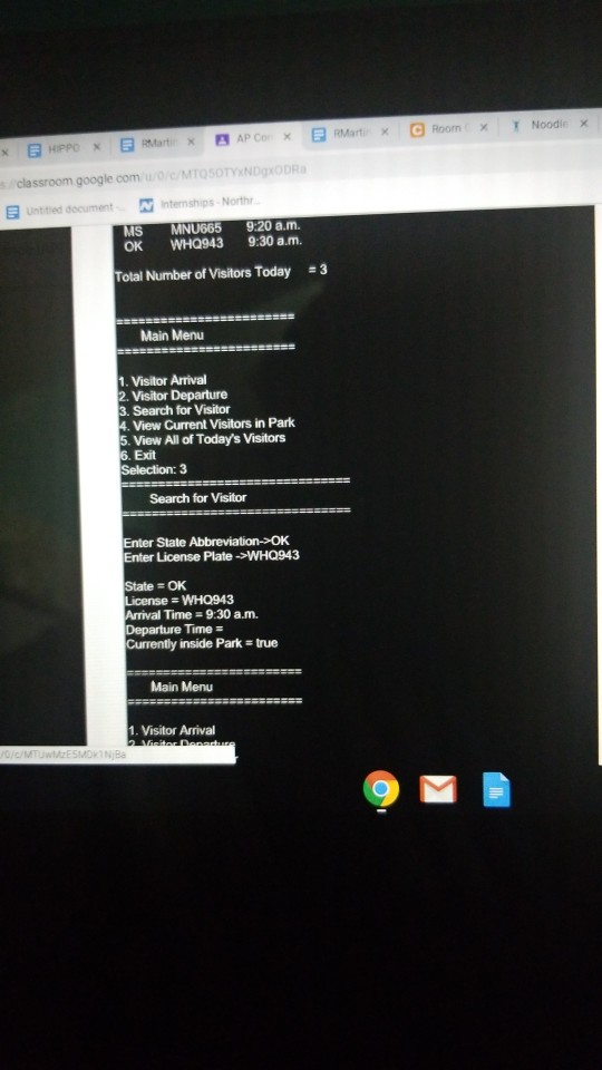 two reports. The first report should include a list of all the