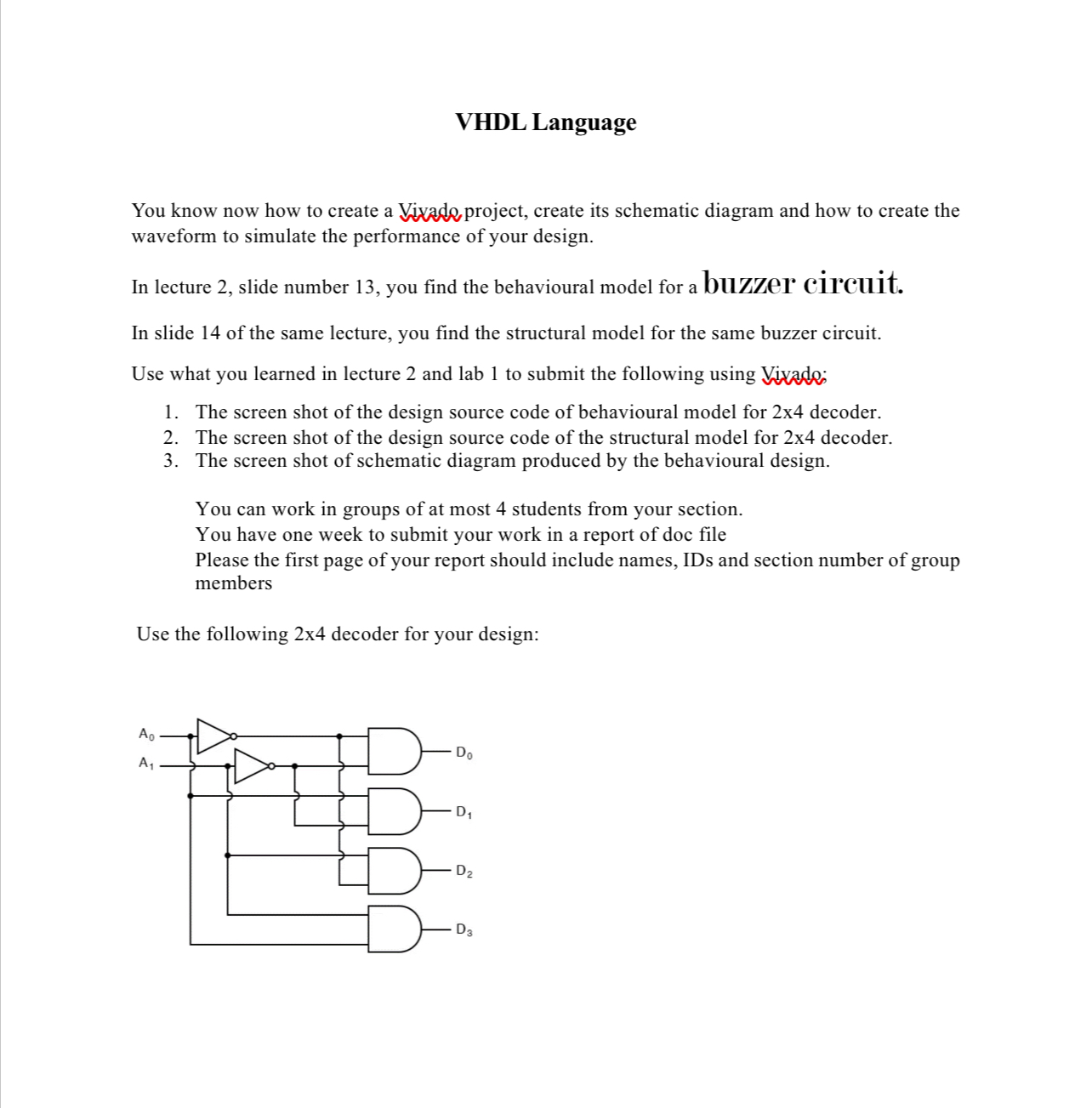VHDL Language You know now how to create a uuduproject, create its