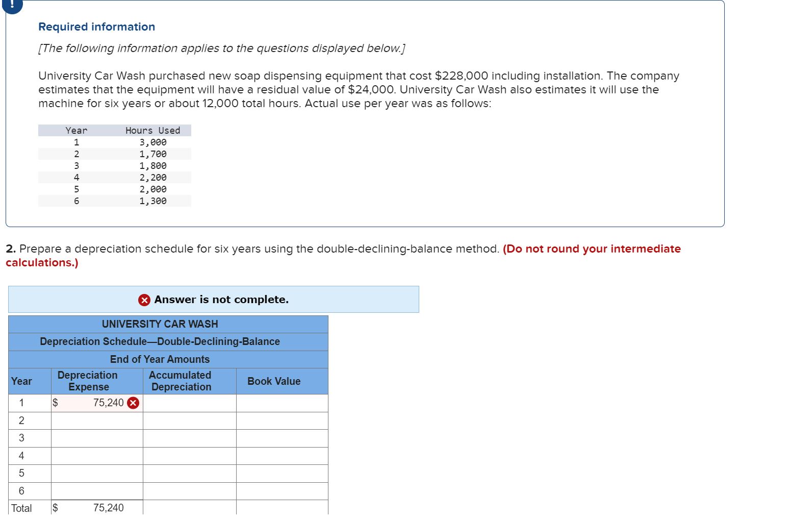 Please show calculations with work - thank you :) Required information [The