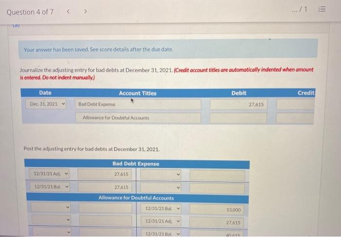 Progress Presented below is an aging schedule for Concord Corporation at December