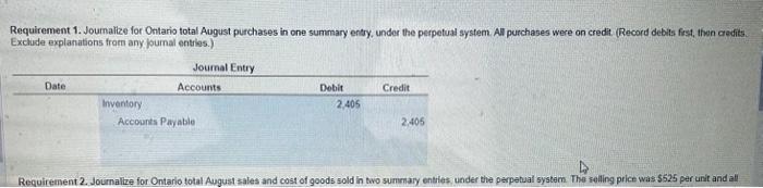 cost of goods sold in two summary entries, under the perpetual system.