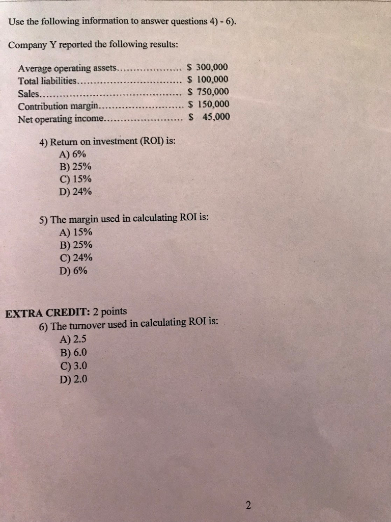 best answer for each of the following questions. MULTIPLE CHOICE. Choose the