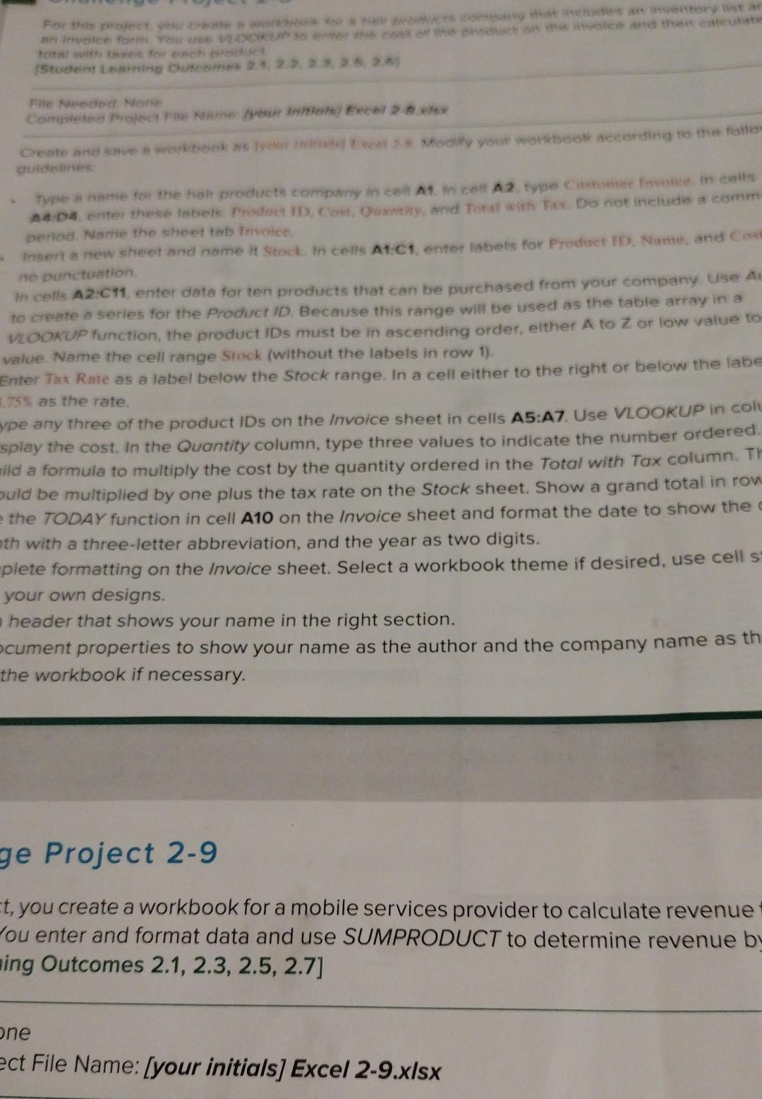Excel Challenge Project 2-8 ho I needed help with completing the Vlookup