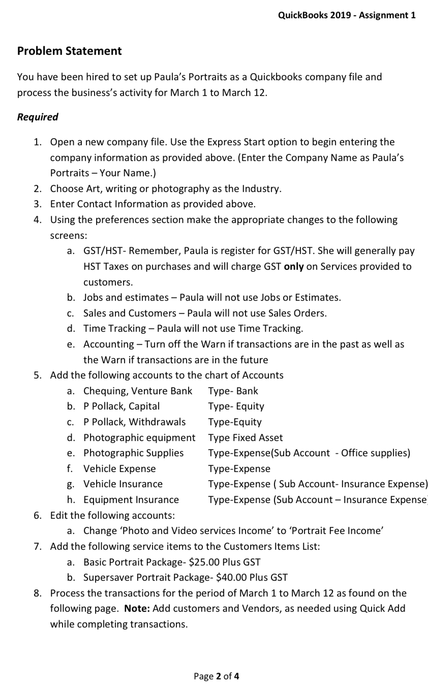 a new company file using the Express Start instead of the Detailed