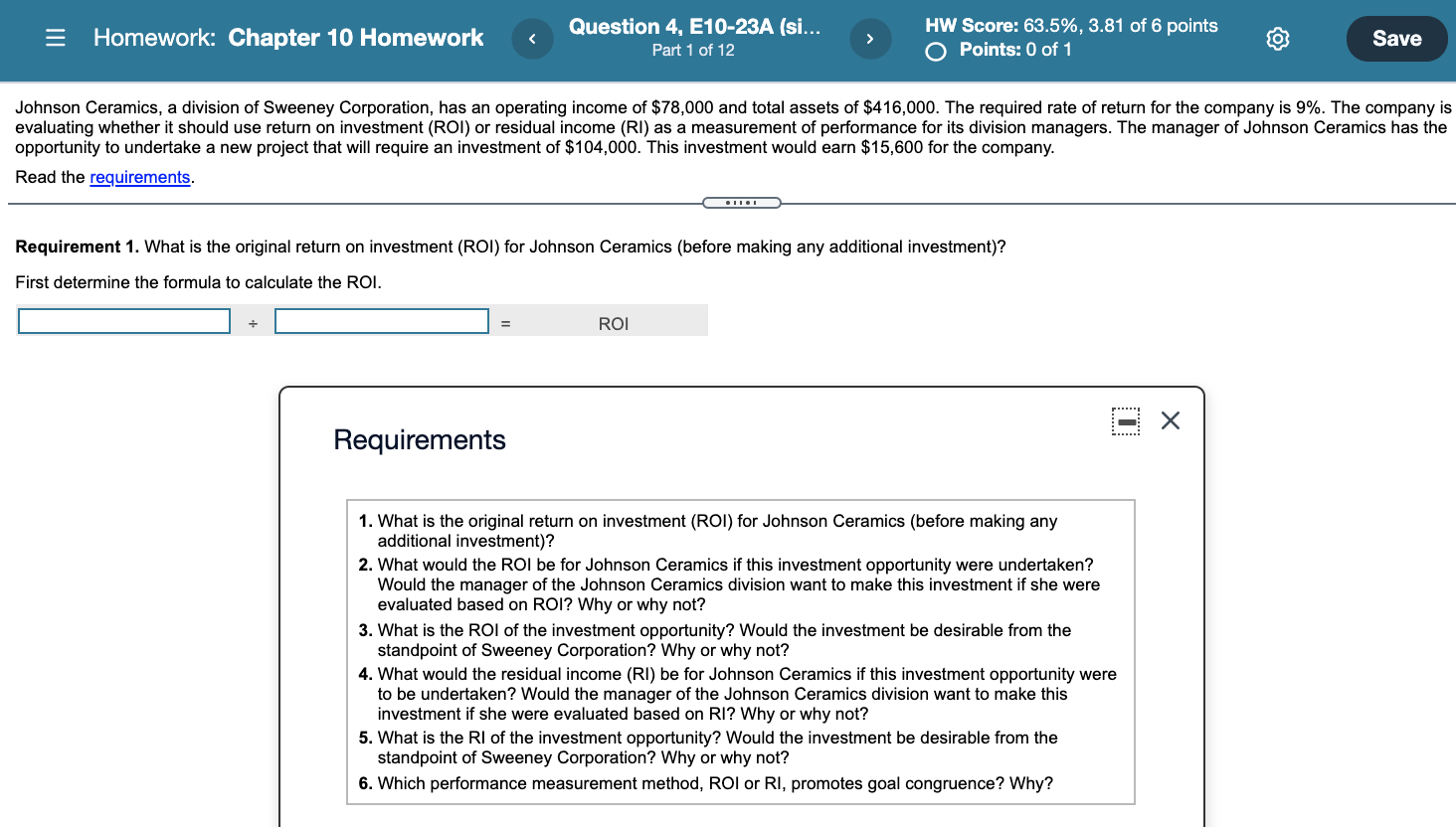  TIL Homework: Chapter 10 Homework Question 4, E10-23A (si... Part 1